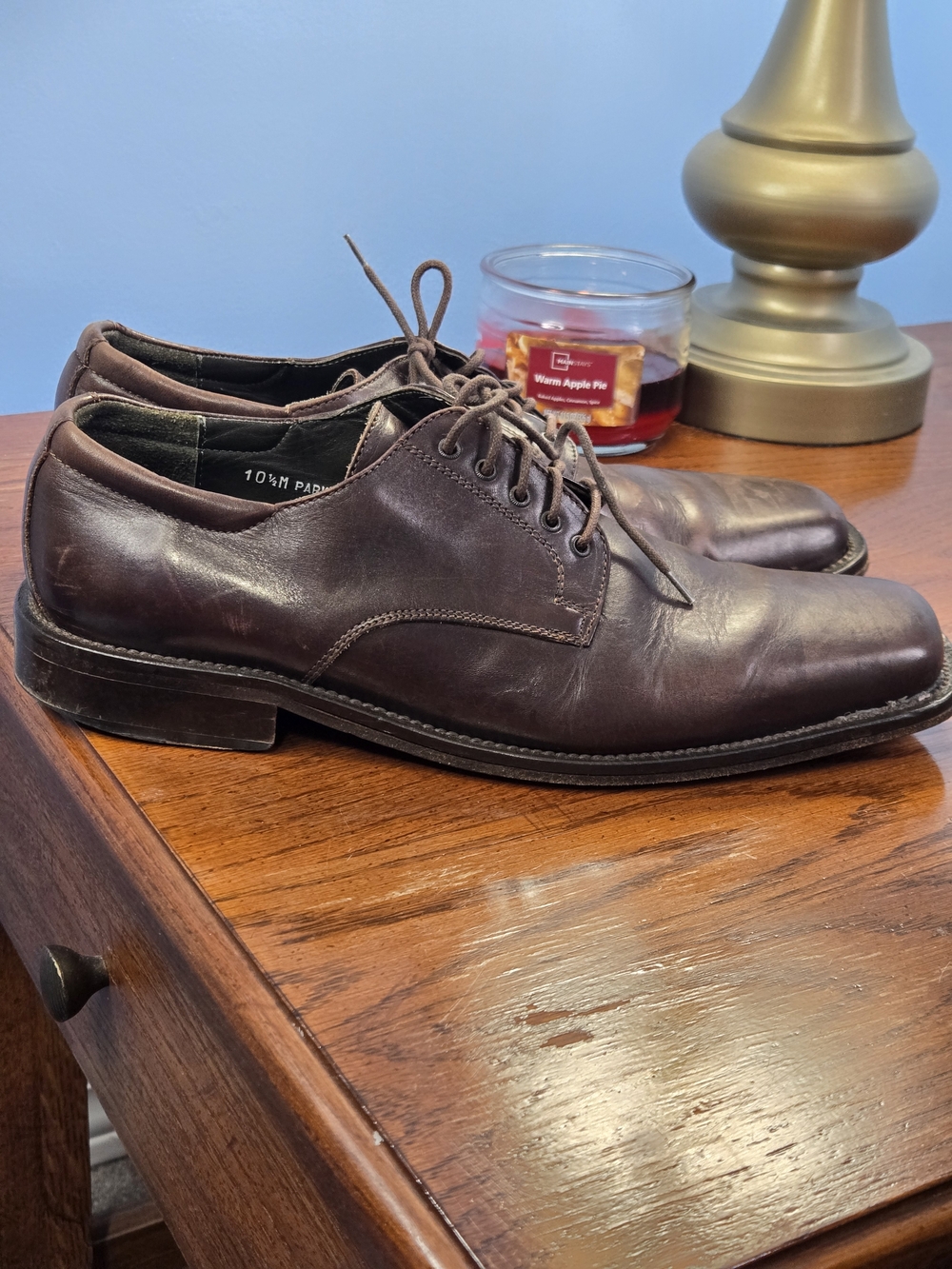 Donald J Pliner Parker 120 Brown Leather Oxford Dress Shoes Italy Mens 10.5M - Picture 2 of 9